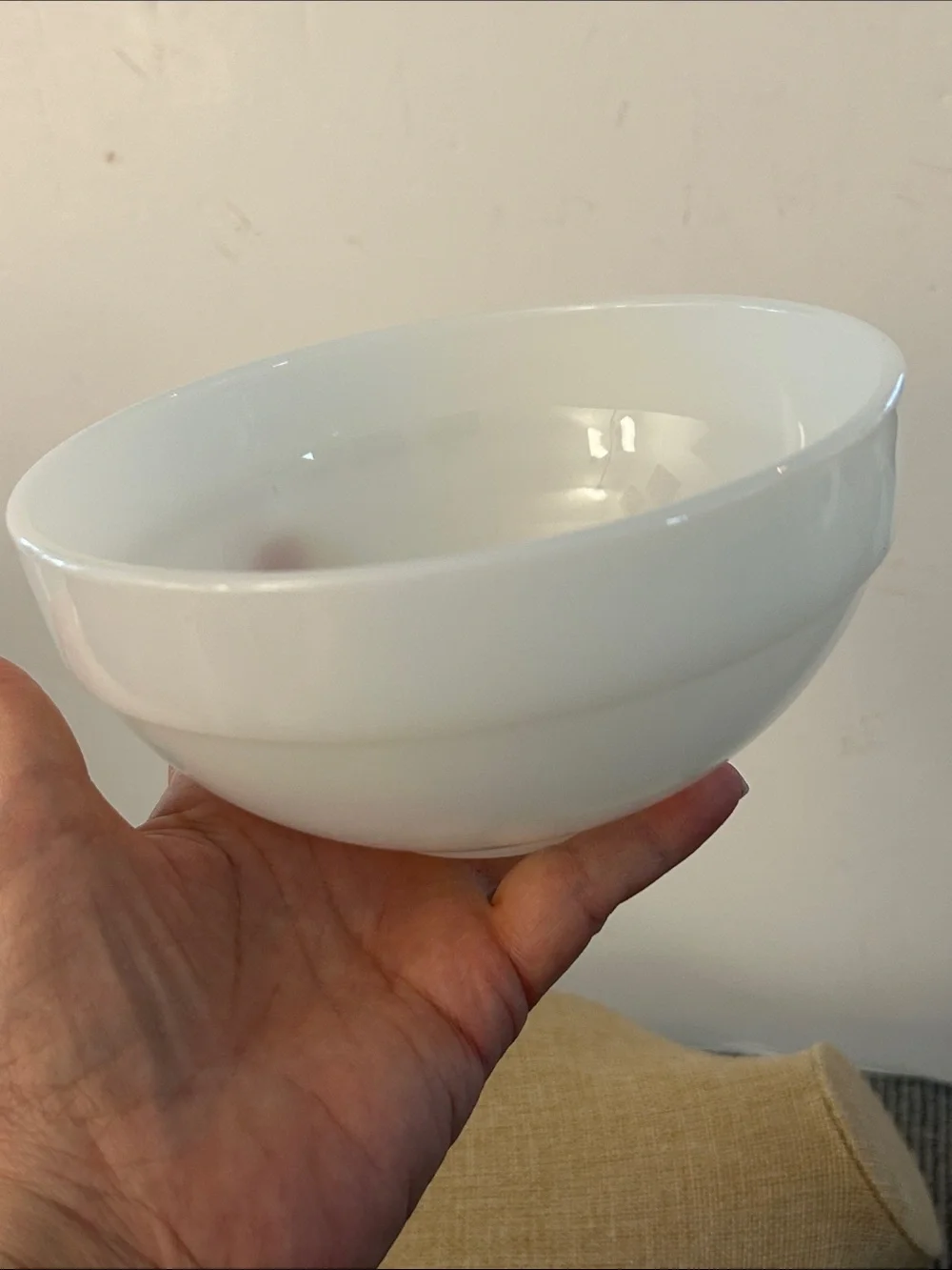 Fire King white bowl oven ware made USA vintage colonial kitchen anchorwhite